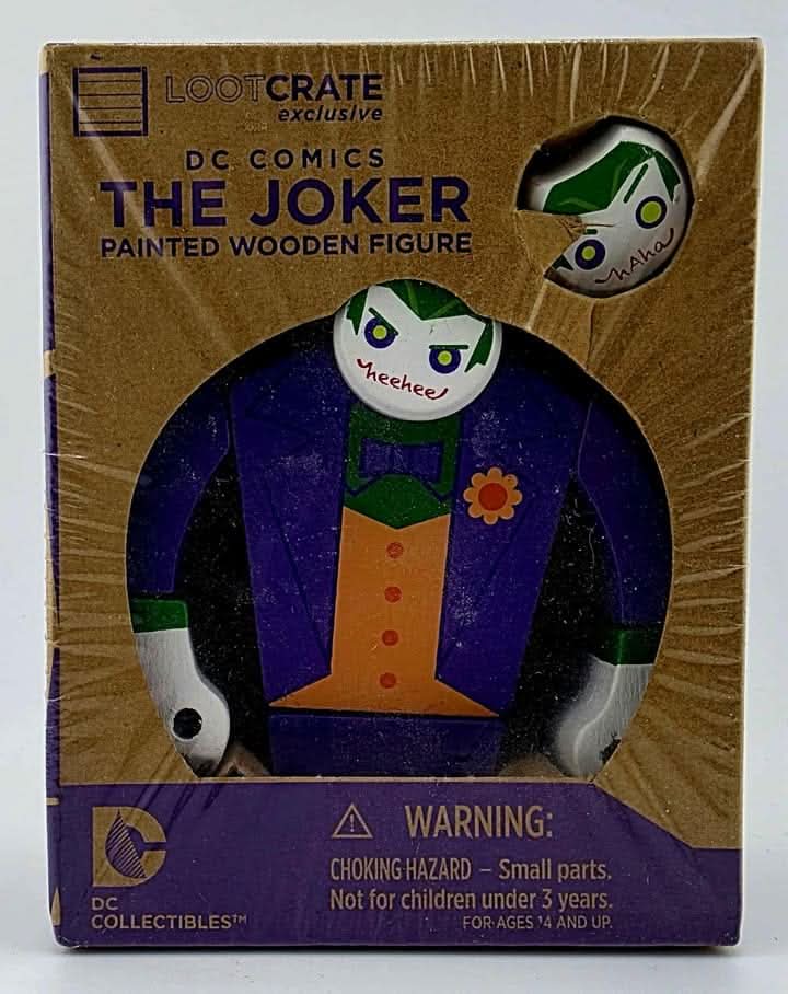 Figurine Loot Crate Exclusive "The Joker" Painted Wooden Figure DC Comics 2015 jeux video game-x