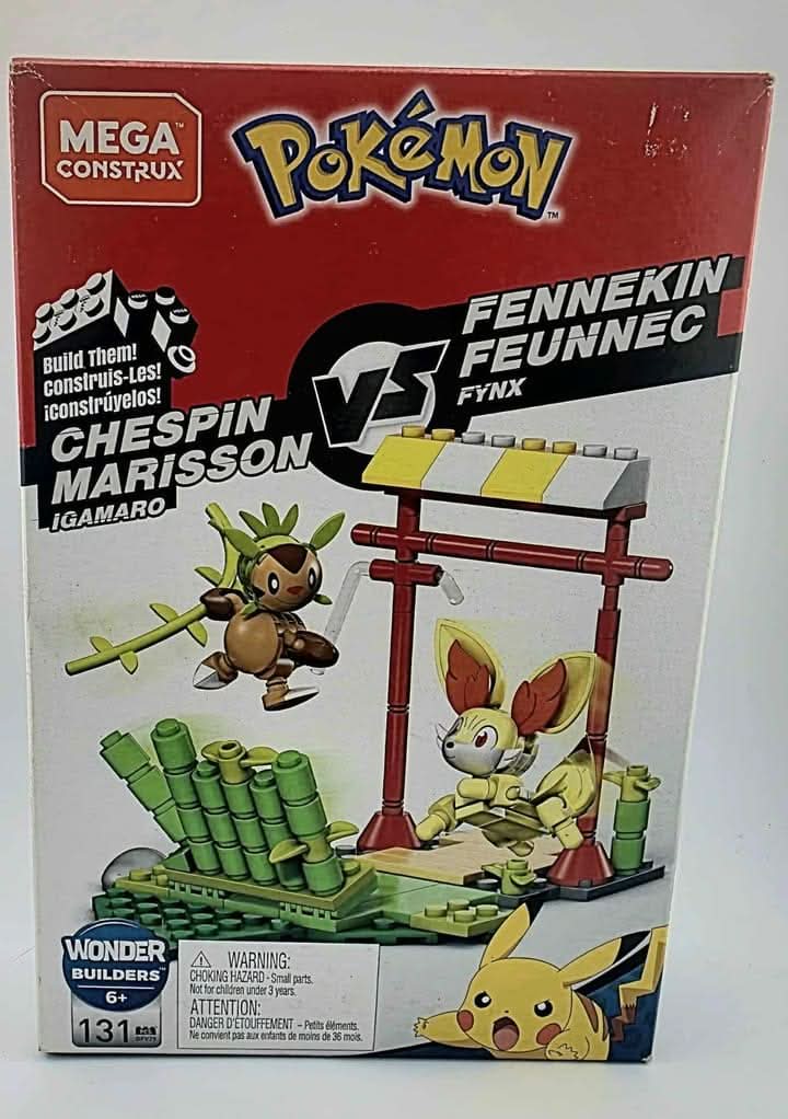 Mega Construx Pokemon Chespin Vs. Fennekin Construction Set 131 Pieces Multi megaconstrux