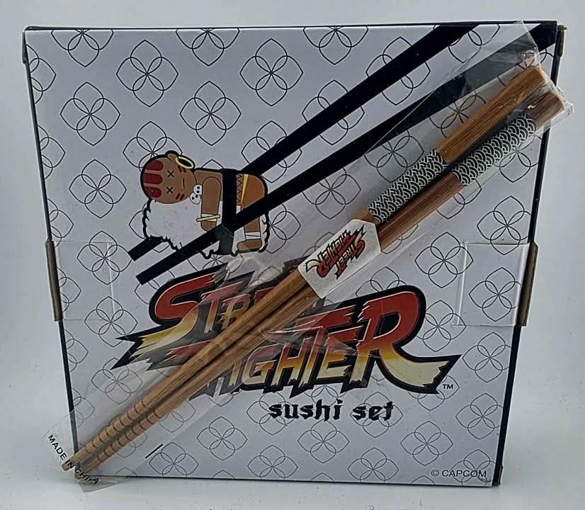 Street Fighter 6" Sushi Plate Set With Chopsticks And Soy Sauce Bowl CAPCOM