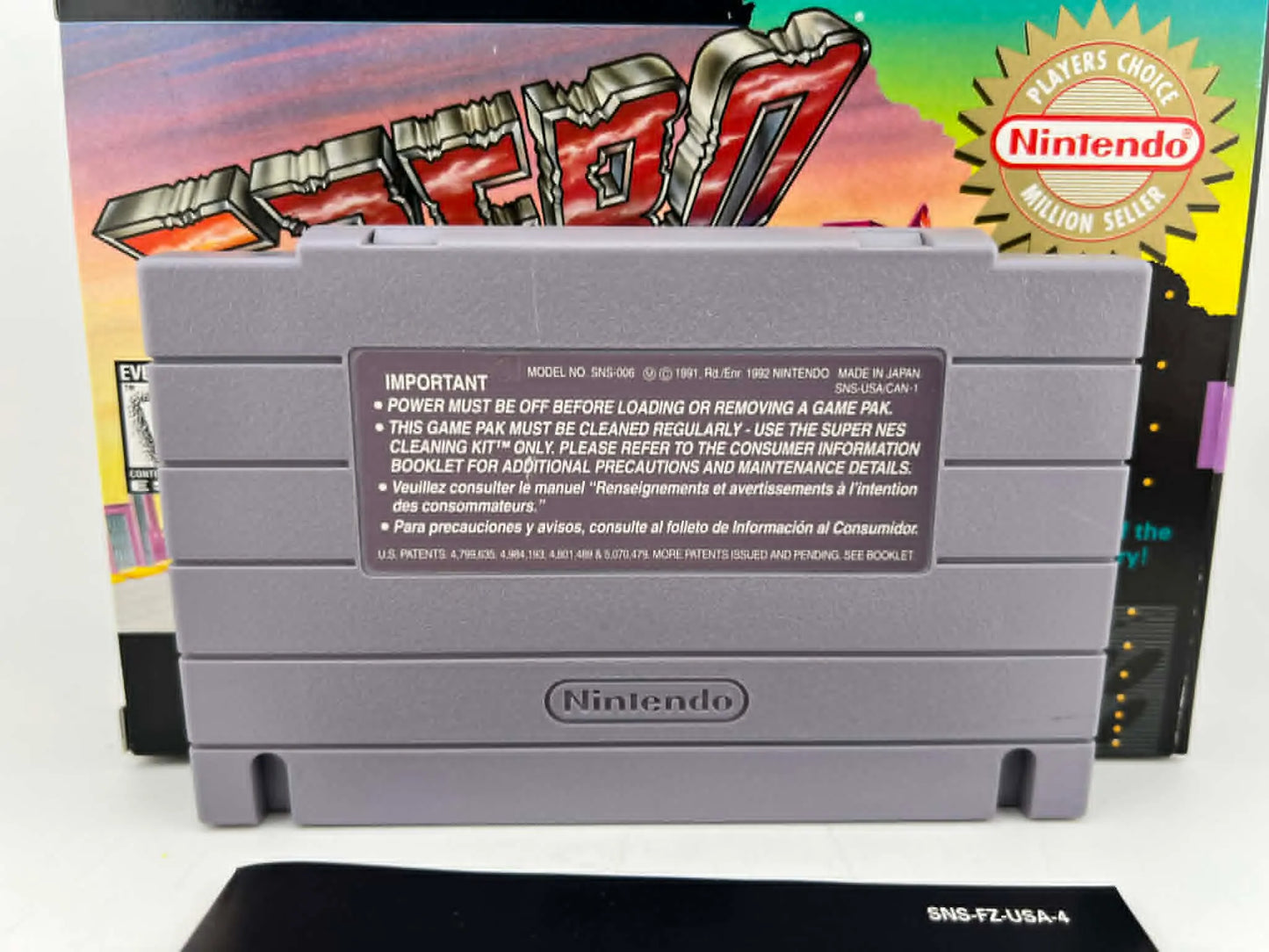 F-ZERO PLAYER'S CHOICE EN BOITE SUPER NINTENDO SNES