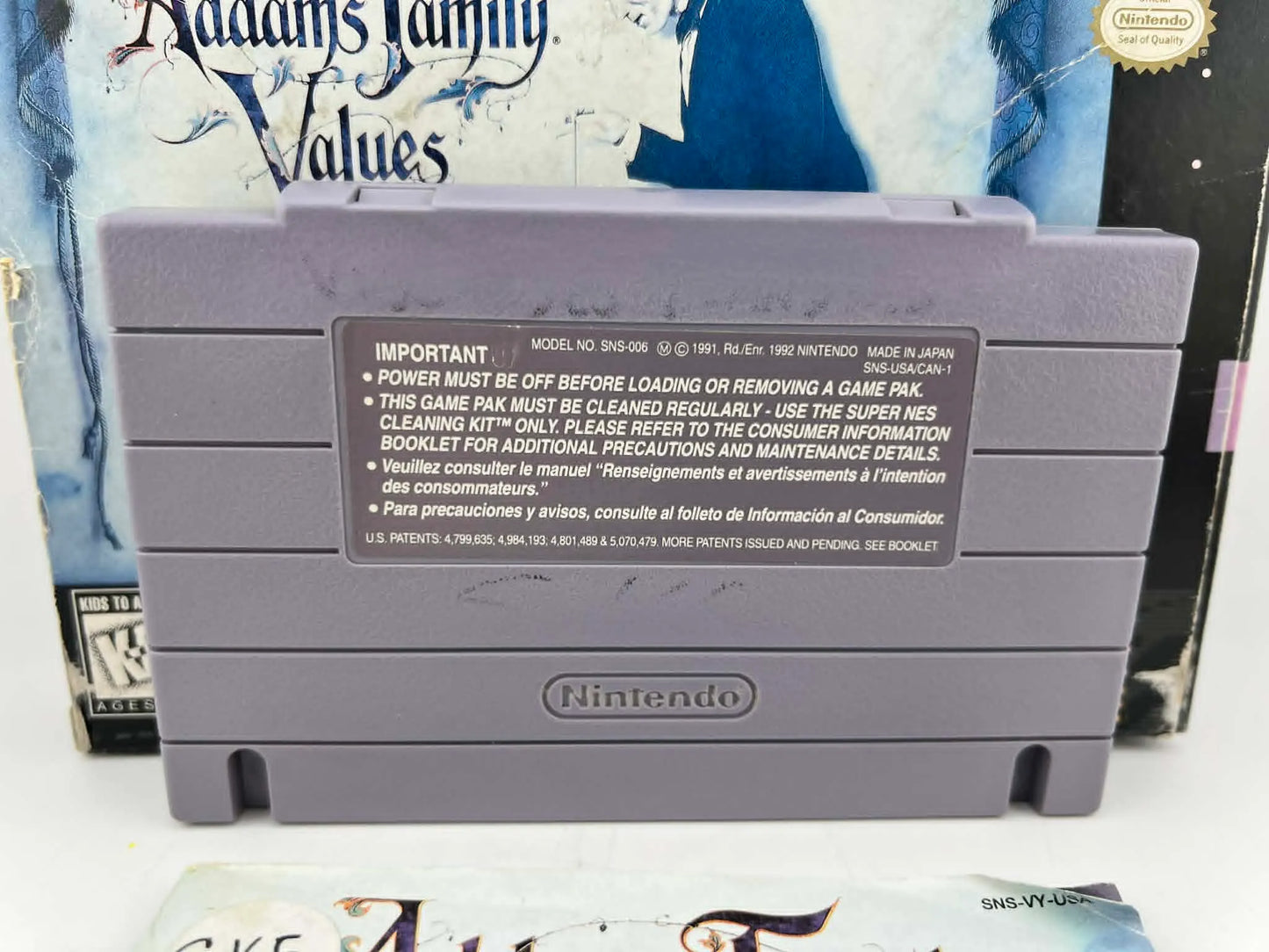 ADDAMS FAMILY VALUES En boite SUPER NINTENDO SNES