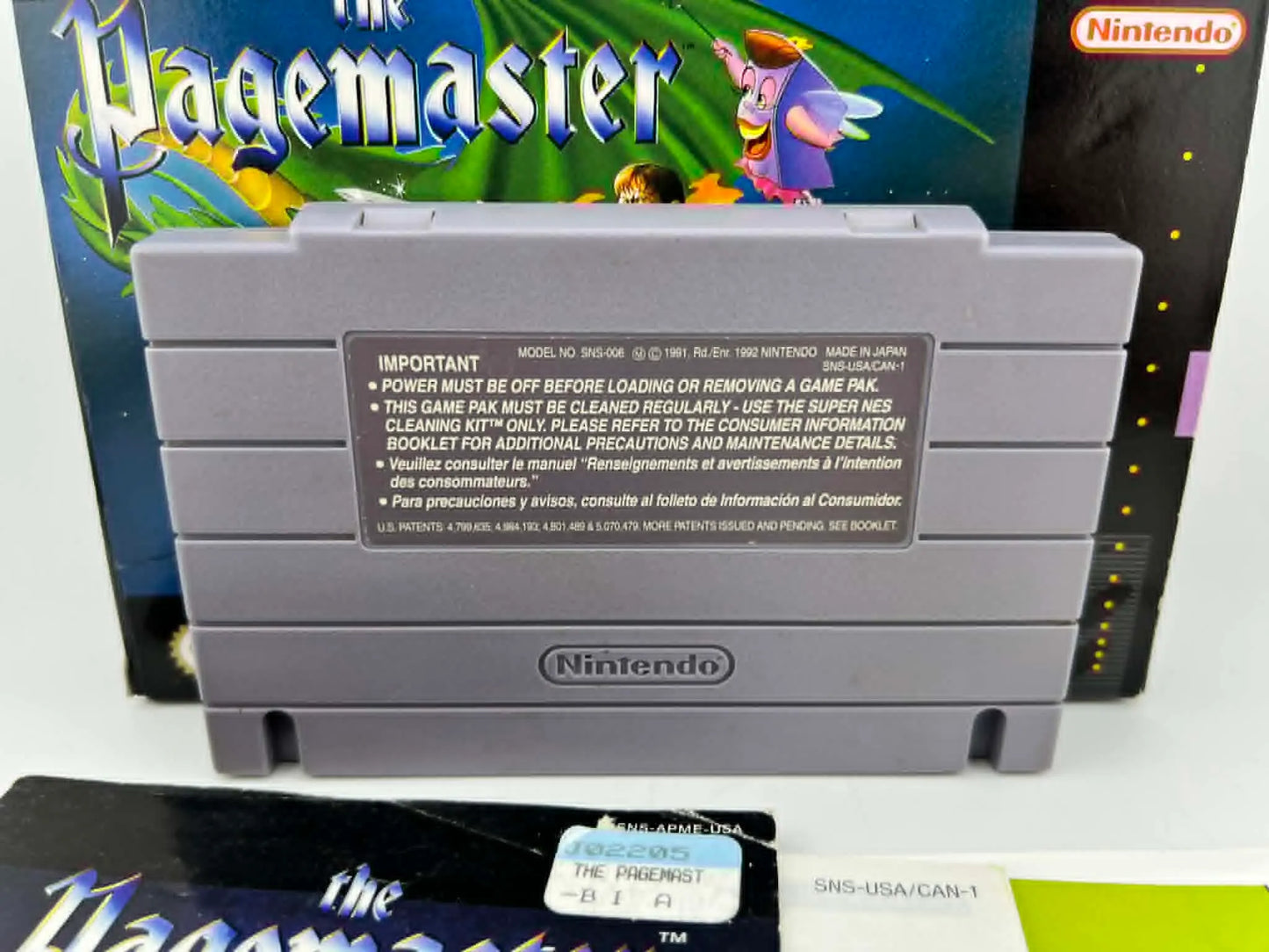 THE PAGEMASTER en boite SUPER NINTENDO SNES