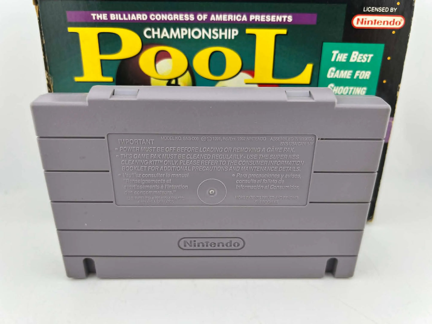 CHAMPIONSHIP POOL EN BOITE SUPER NINTENDO SNES