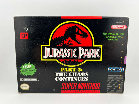 JURASSIC PARK 2 THE CHAOS CONTINUES en boite SUPER NINTENDO SNES