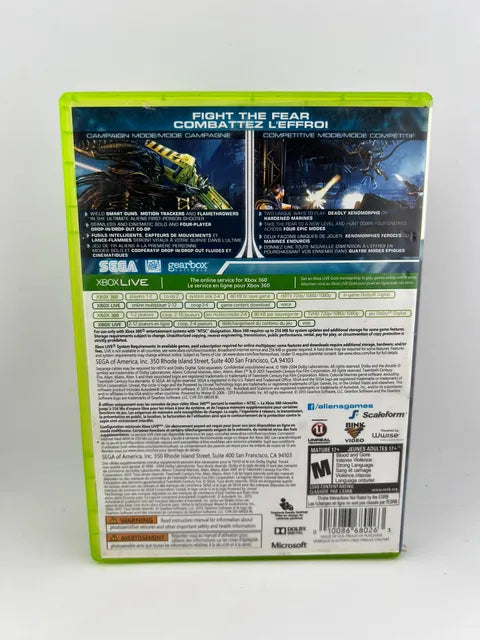 Aliens Colonial Marines Xbox 360 X360