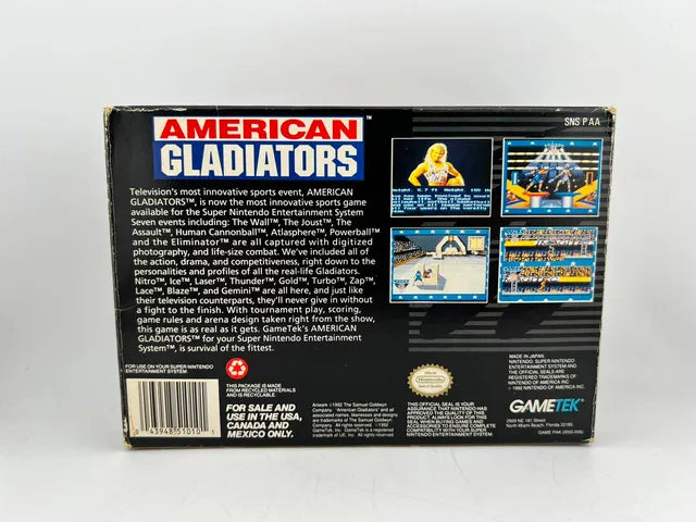 American Gladiators Super Nintendo Snes