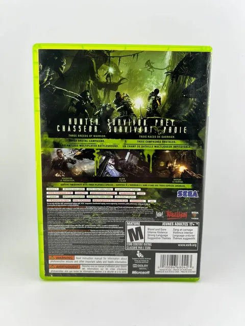 Aliens vs. Predator Xbox 360 X360