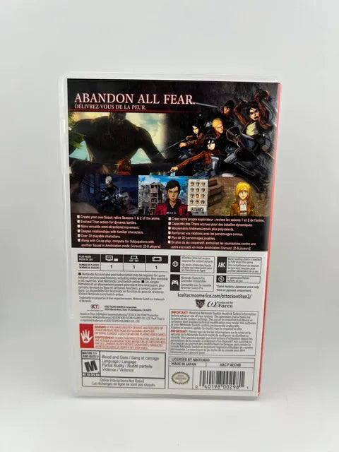 Attack on Titan 2 Nintendo Switch
