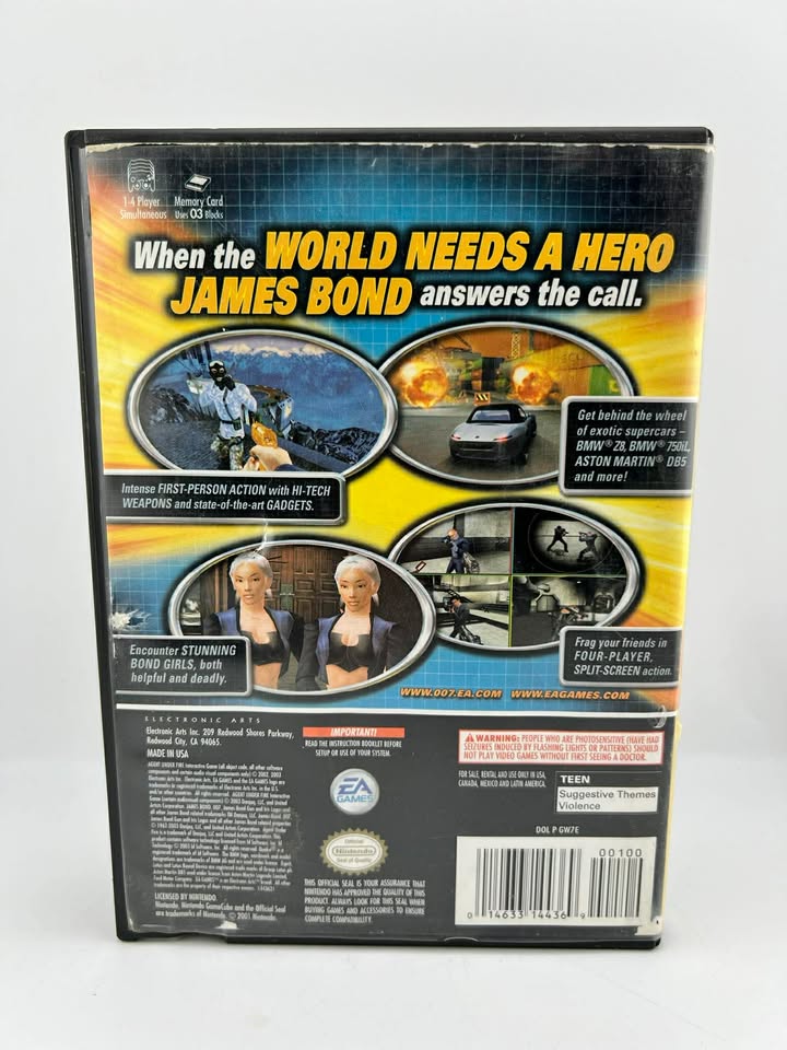007 Agent Under Fire Players Choice Nintendo Gamecube NGC