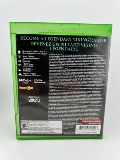 Assassin's Creed Valhalla Xbox One Xone / Xbox Series Xseries