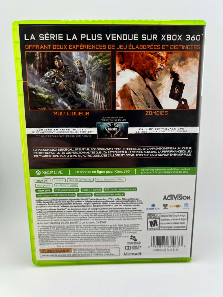 Call Of Duty Black Ops III 3 Xbox 360 X360