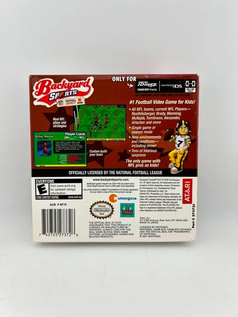 Backyard Sports Football 2007 NFL Game Boy Advance Gba
