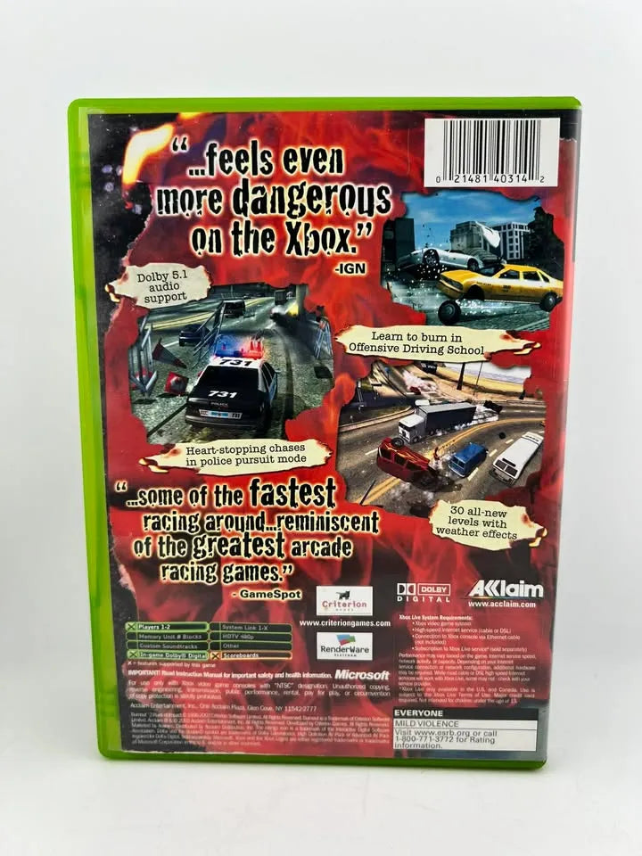 Burnout 2 Point of Impact Xbox