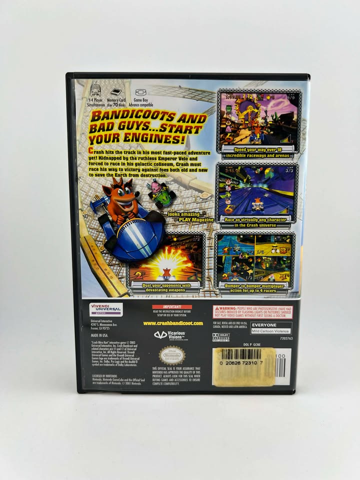 Crash Nitro Kart Nintendo GameCube NGC