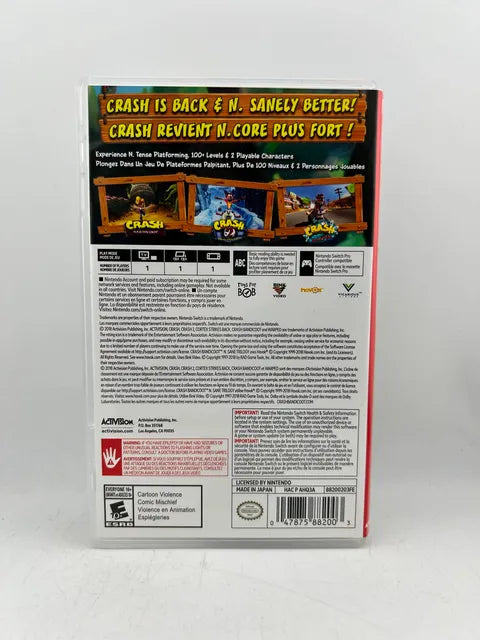 Crash Bandicoot N. Sane Trilogy Nintendo Switch