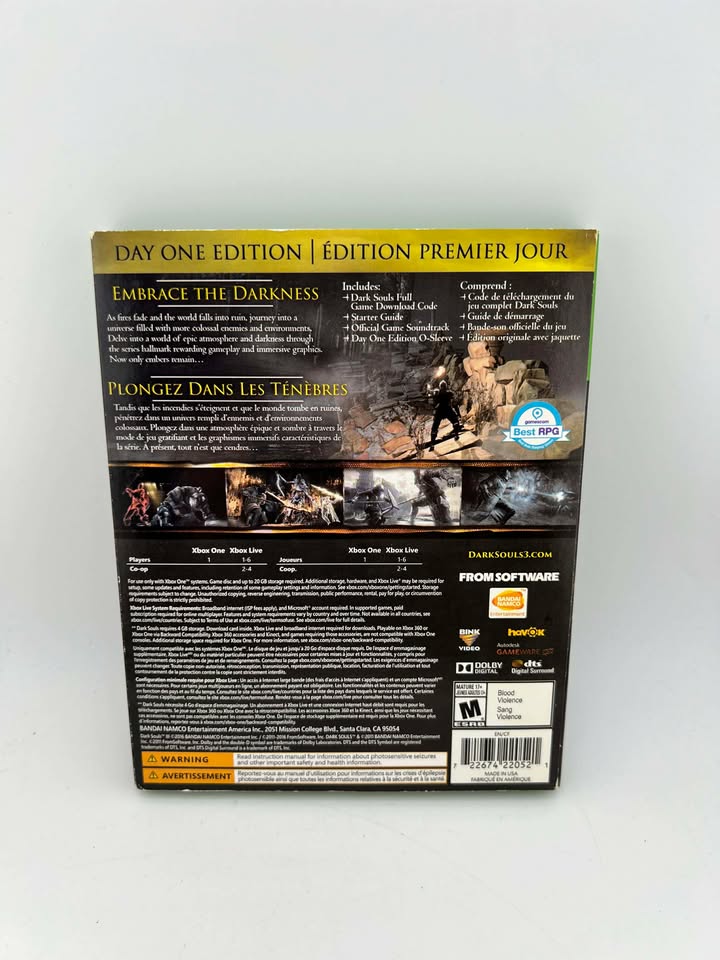 Dark Souls III 3 Xbox One XONE