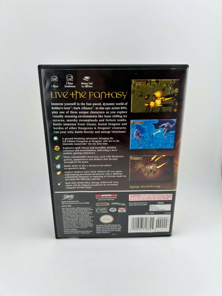 Baldur’s Gate: Dark Alliance Nintendo GameCube NGC