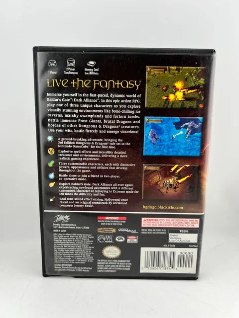 Baldur's Gate Dark Alliance Nintendo Gamecube NGC