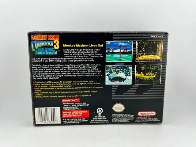 Donkey Kong Country 3 Player's Choice Super Nintendo Snes