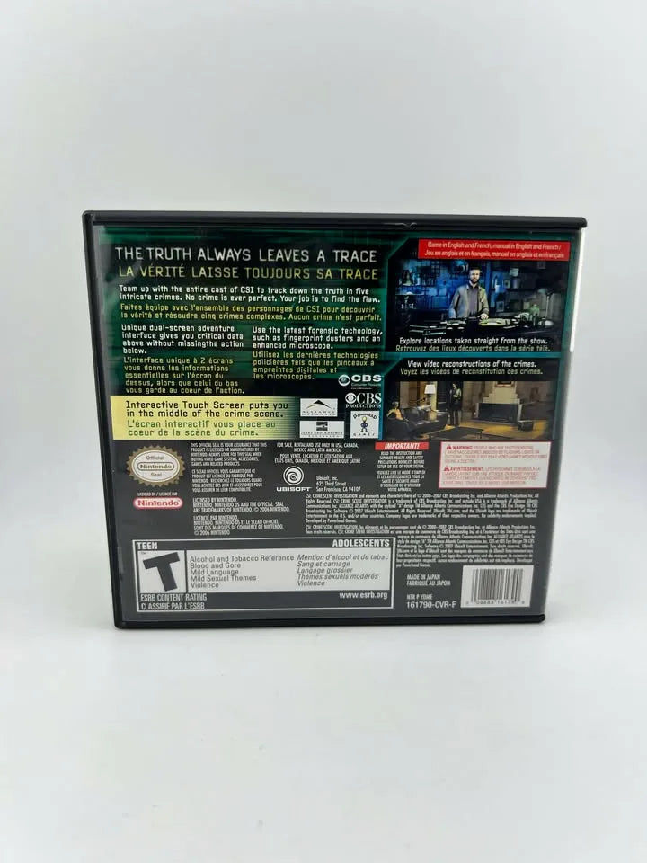 CSI Dark Motives Nintendo DS