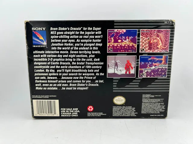 Bram Stoker's Dracula Super Nintendo Snes