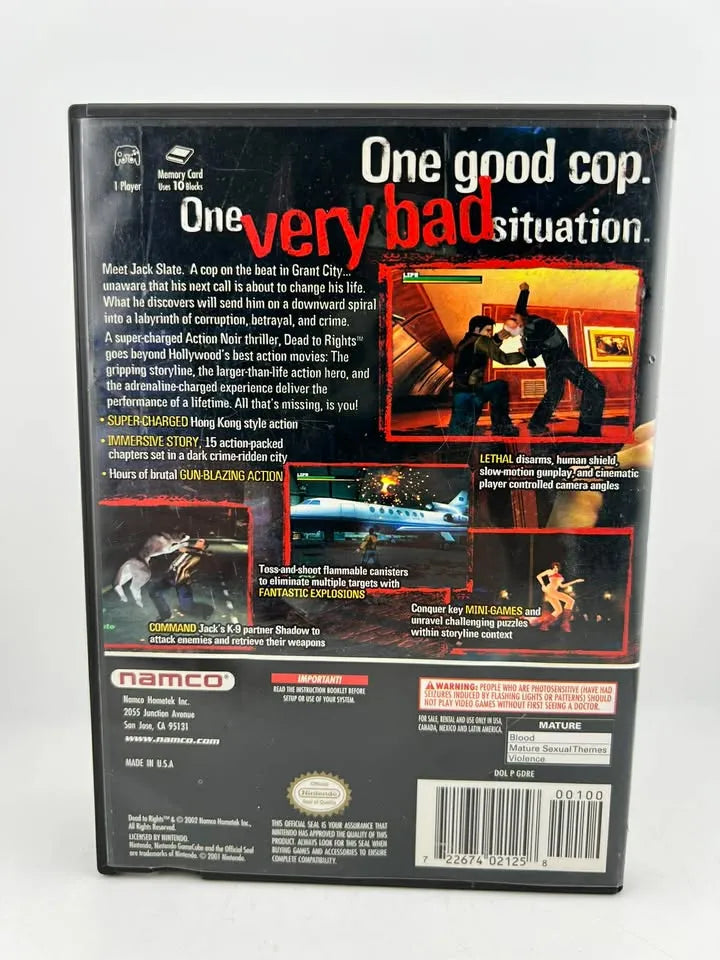 Dead to Rights Nintendo Gamecube NGC