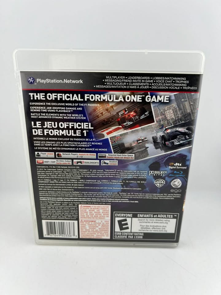 F1 2010 Playstation 3 PS3