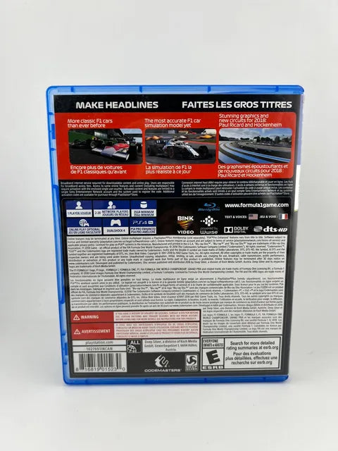 F1 2018 Headline Edition Playstation 4 PS4
