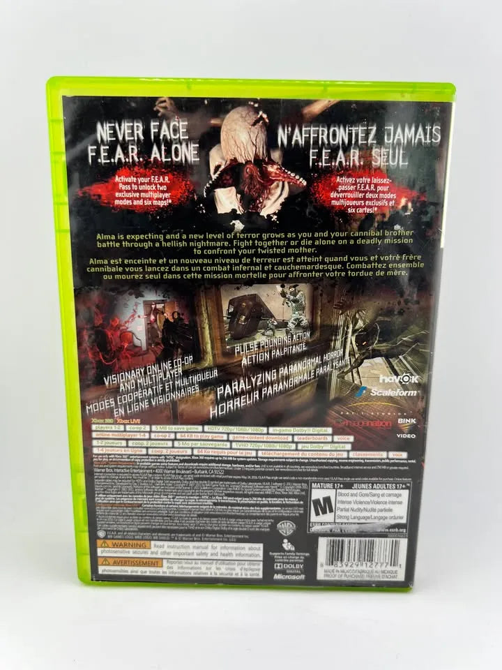 FEAR 3 XBOX 360 X360