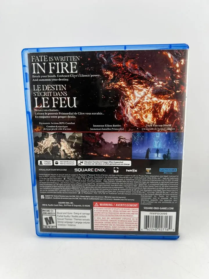 Final Fantasy XVI 16 Playstation 5 ps5
