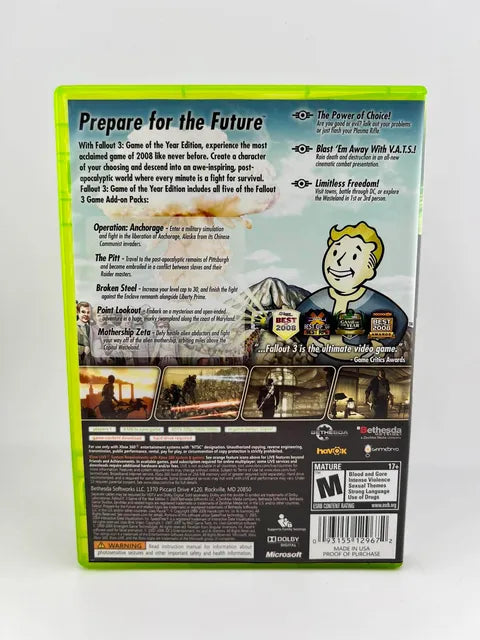 Fallout 3 Game of the Year Xbox 360 X360