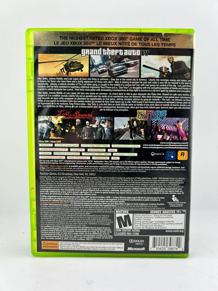 Grand Theft Auto IV 4 Complete Edition Xbox 360 X360