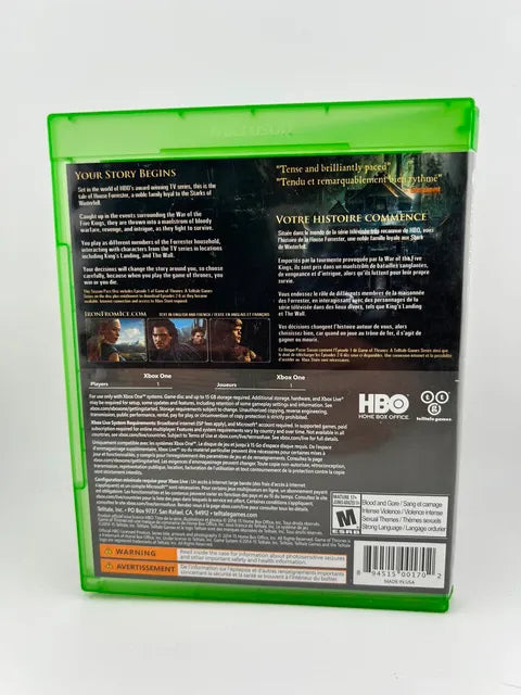 Game of Thrones A Telltale Games Series Xbox One XONE