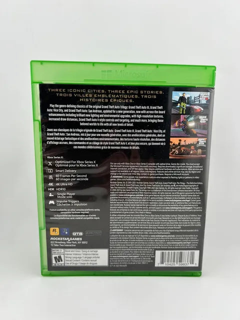 Grand Theft Auto: The Trilogy Definitive Edition Xbox One Xone / Xbox Series Xseries