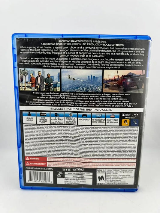 Grand Theft Auto V 5 Playstation 4 PS4