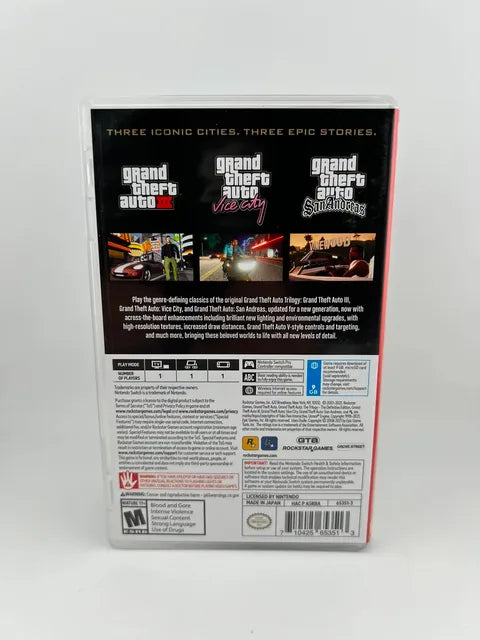 Grand Theft Auto: The Trilogy Definitive Edition Nintendo Switch