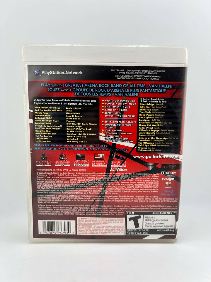 Guitar Hero: Van Halen Playstation 3 PS3