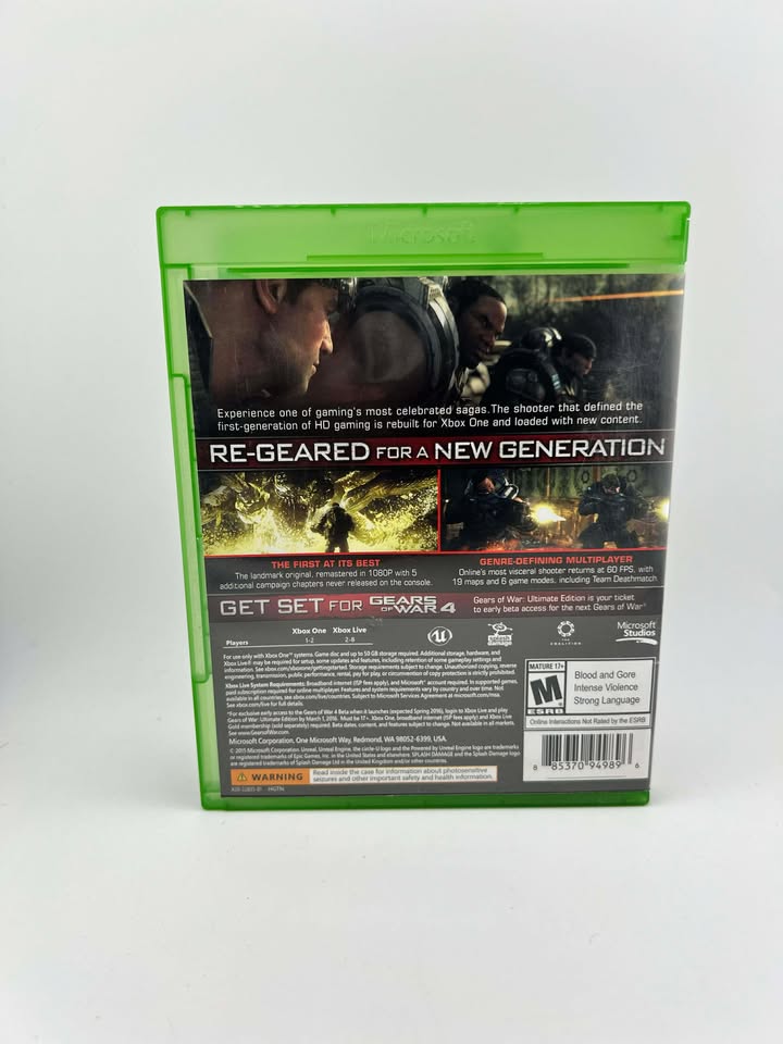 Gears of War Ultimate Edition Xbox One Xone