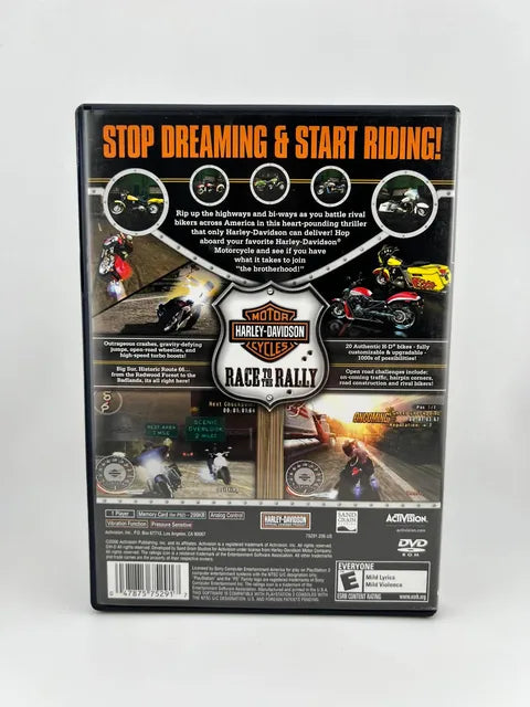 Harley Davidson Motorcycles Race to the Rally Playstation 2 PS2