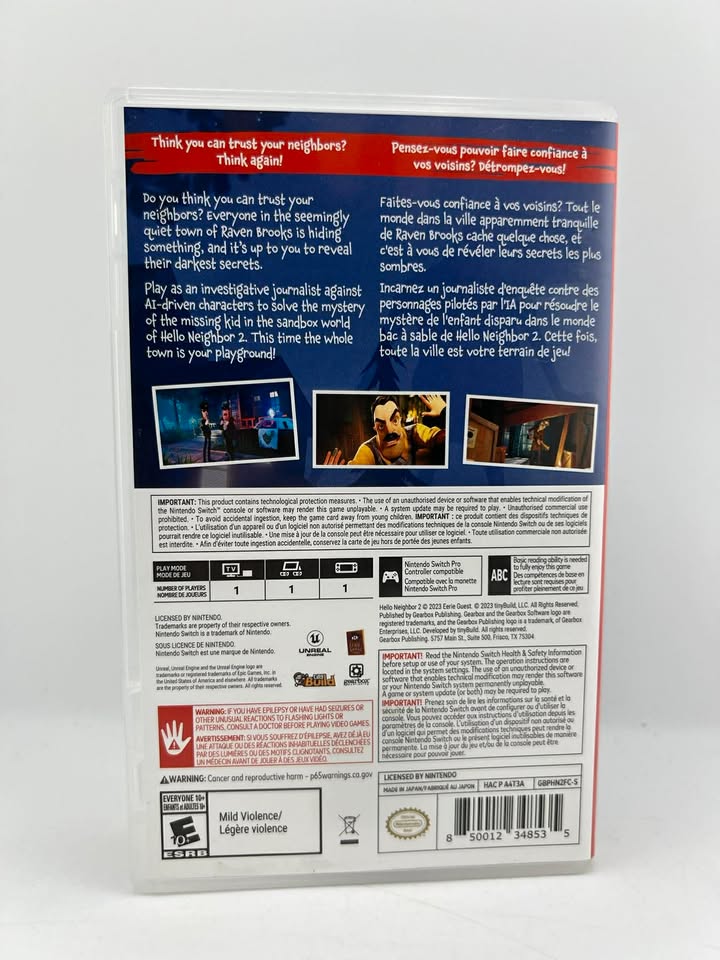 Hello Neighbor 2 Nintendo Switch