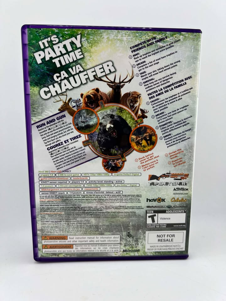 Cabela's Big Game Hunter: Hunting Party Gun XBOX 360 X360