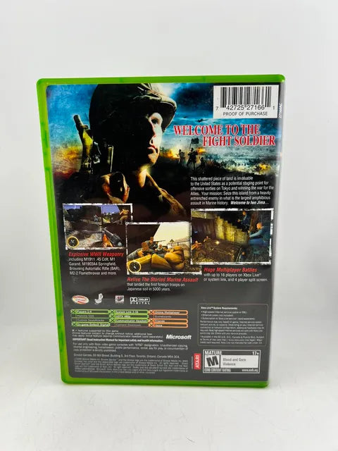 World War II 2 Combat Iwo Jima Xbox