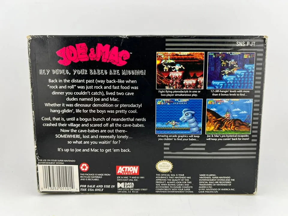 Joe and Mac Super Nintendo Snes