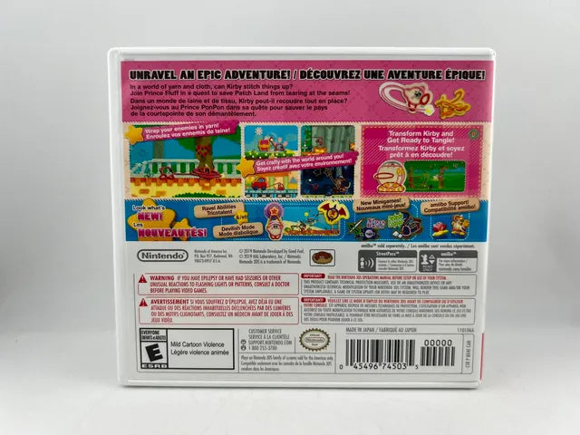 Kirby's Extra Epic Yarn Nintendo 3DS