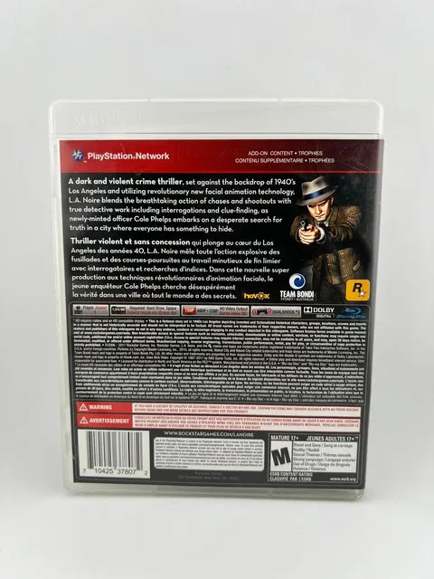 L.A. Noire Greatest Hits Playstation 3 PS3