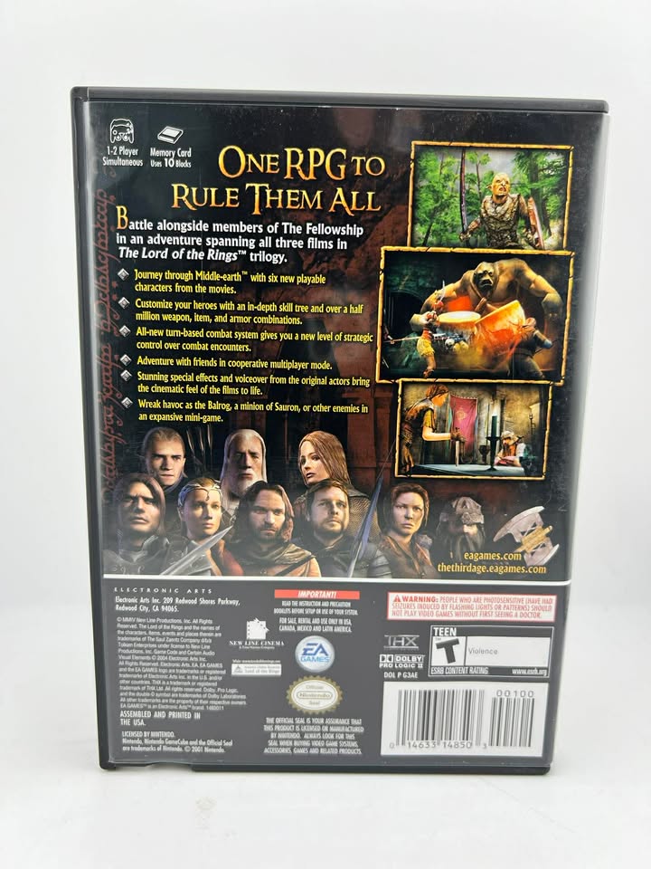 The Lord of the Rings: The Third Age Nintendo Gamecube NGC