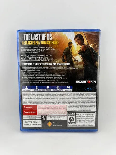 The Last of Us Remastered Playstation 4 PS4