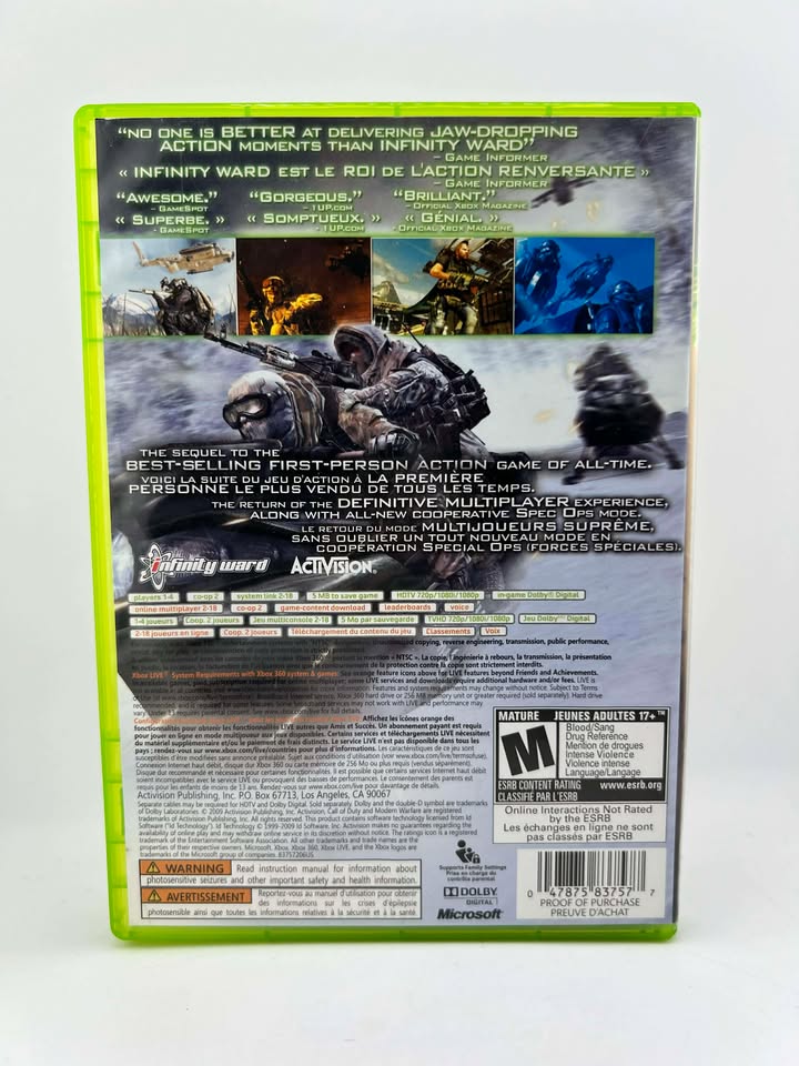 Call of Duty: Modern Warfare 2 Xbox 360 X360
