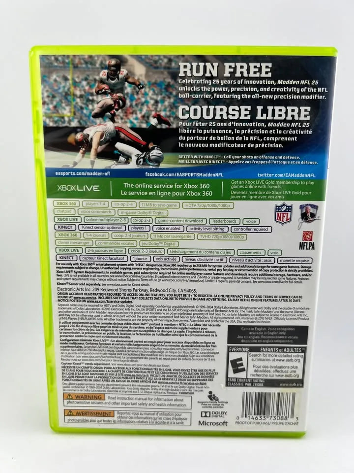 Madden NFL 25 Xbox 360 X360