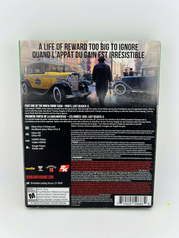 Mafia: Definitive Edition Xbox One XONE